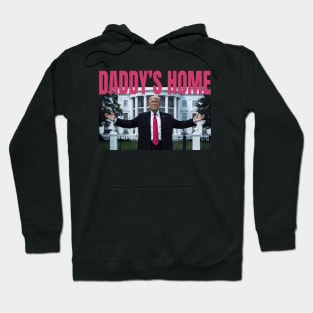 Funny Trump Pink Daddys Home Trump 2024 Hoodie